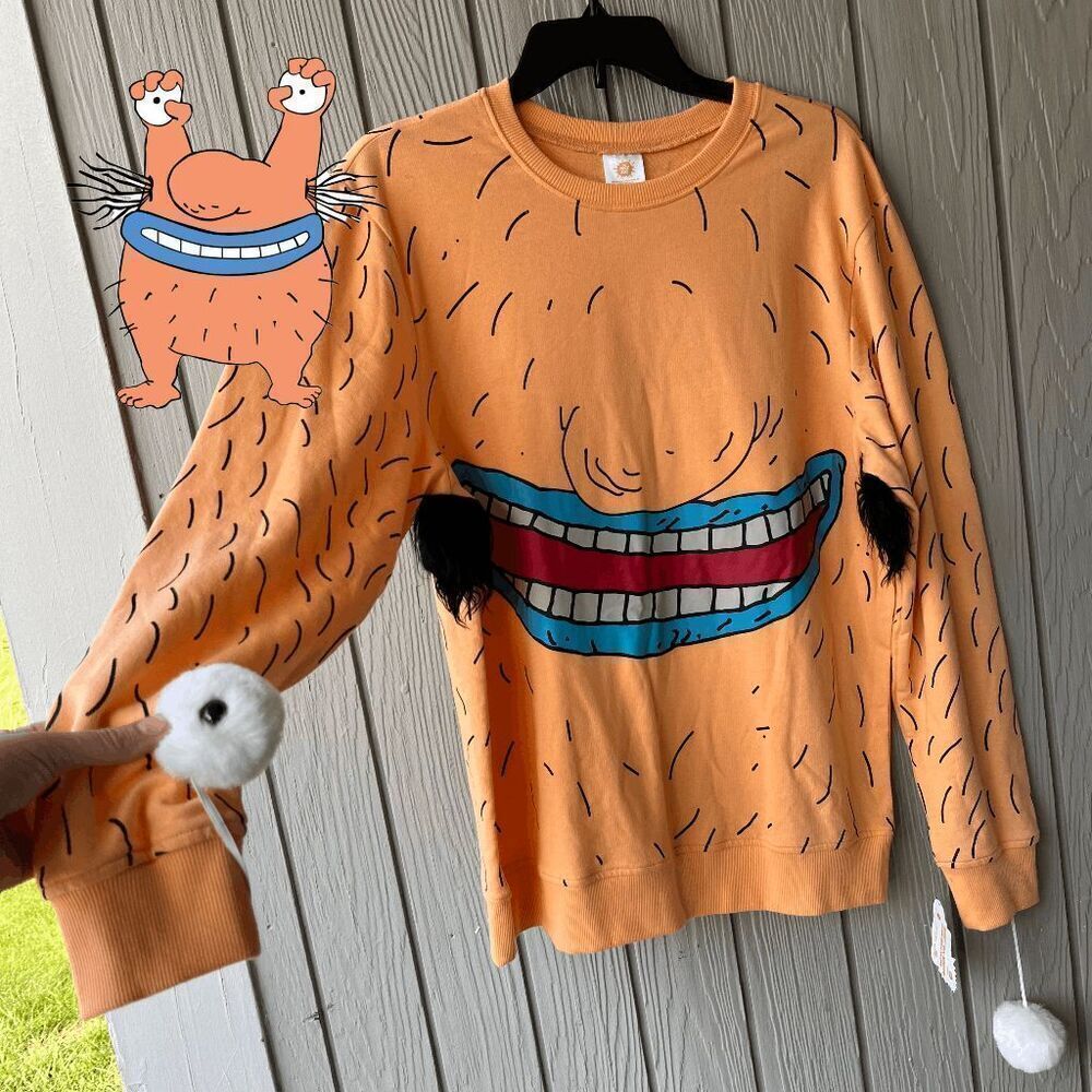 Nickelodeon Aaahh!!! Real Monsters Krumm Costume Sweatshirt NWT Unisex 90s